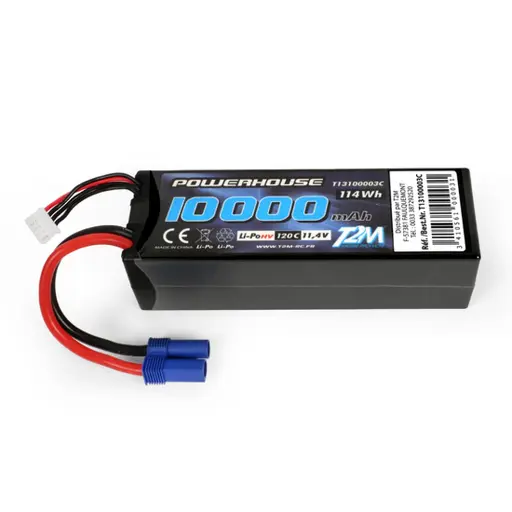 [T13100003C] Accu LiPo 3S HV 11.1V 10000mAh 120C - T2M T13100003C