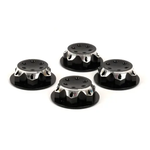 [T422624N] Pack de 4 Ecrous Borgne Alu - 17mm - Noir - T2M 422624N - 1/8