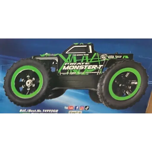 [T4992GR] Pirate Monster-T vert brushless - T2M T4992GR - 1/18