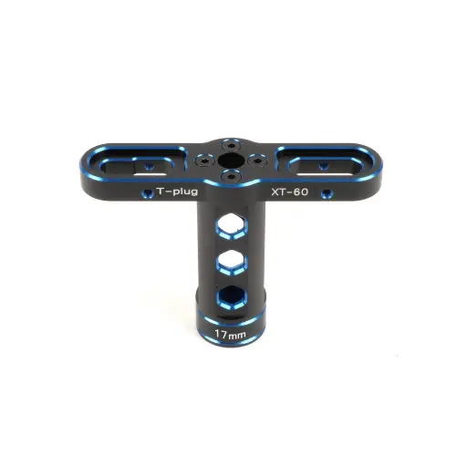[T422661B] Clé à roue 17mm aluminium bleu - T2M T422661B