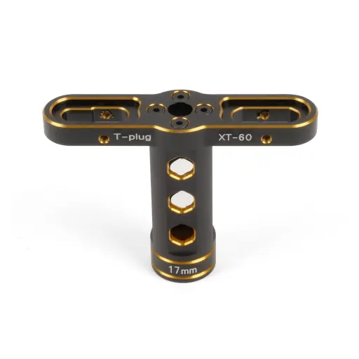 [T422661G] Clé à roue 17mm aluminium dorée - T2M T422661G