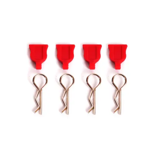 [T422670R] 4 clips de carrosserie safety rouge - T2M T422670R - 1/10