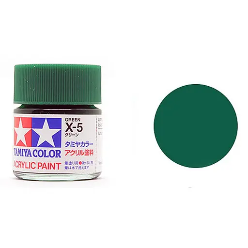 [TA81505] Peinture acrylique en pot - Vert Brillant X5 - Tamiya 81505 - 10ml