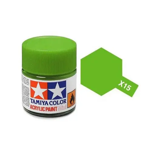 [TA81515] Peinture acrylique en pot - Vert Pale BRILLANT X15 - TAMIYA 81515 - 10ml