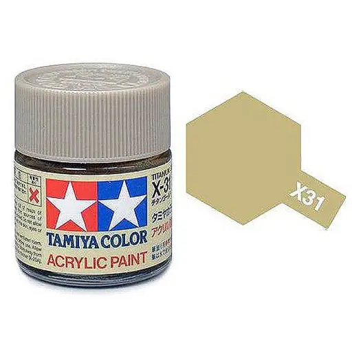 [TA81531] Peinture acrylique en pot - Titane Doré Brillant X31 - TAMIYA 81531 - 10ml