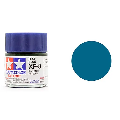 [TA81708] Peinture acrylique en pot - Bleu MAT XF8 - TAMIYA 81708 - 10ml