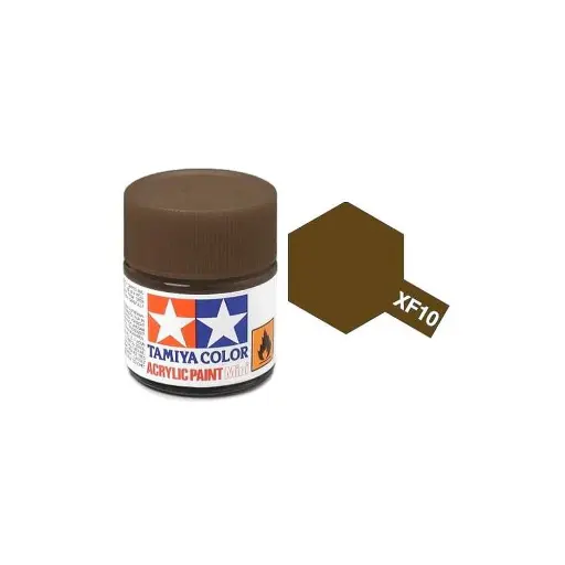 [TA81710] Peinture acrylique en pot - Brun MAT XF10 - TAMIYA 81710 - 10ml