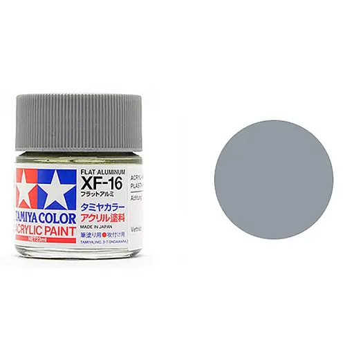 [TA81716] Peinture acrylique en pot - Aluminium MAT XF16 - TAMIYA 81716 - 10ml