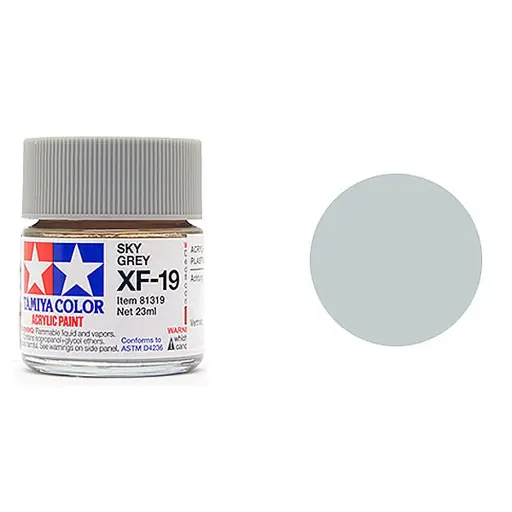 [TA81719] Peinture acrylique en pot - Gris Ciel MAT XF19 - TAMIYA 81719 - 10ml
