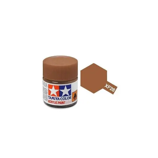 [TA81728] Peinture acrylique en pot - Cuivre Foncé MAT XF28 - TAMIYA 81728 - 10ml