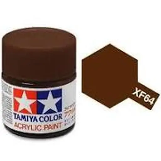 [TA81764] Peinture acrylique  en pot - Brun-Rouge MAT XF64 - TAMIYA 81764 - 10ml
