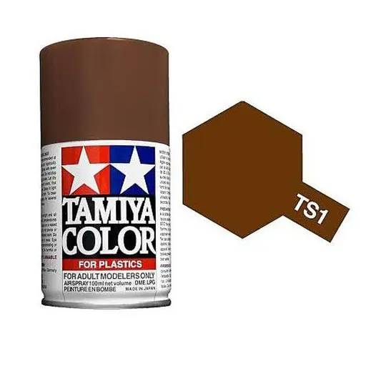 [TA85001] Peinture acrylique en spray - Rouge Brun Mat TS-1 - TAMIYA 85001 - 100ml