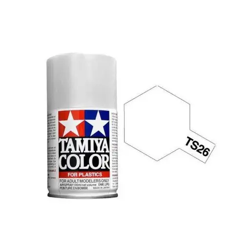 [TA85026] Peinture acrylique en spray - Blanc Pur Brillant TS-26 - Tamiya 85026 - 100ml
