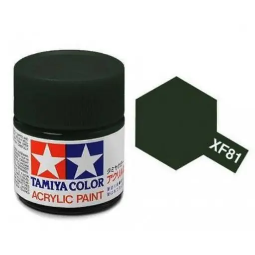 [TA81781] Peinture acrylique en pot - Vert Foncé Mat XF81 - Tamiya 81781 - 10ml