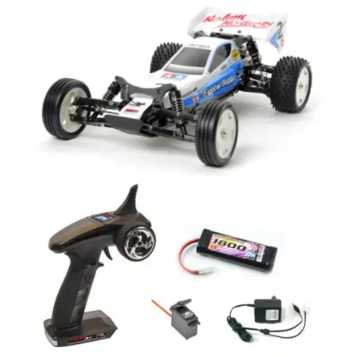 [TA58587L] Neo Fighter Buggy DT03 + Pack Radio Racer 3S + Accu NiMH 1800mAh + Chargeur + Servo - Tamiya 58587L - 1/10 - 2WD