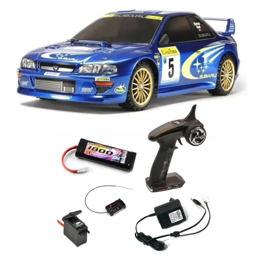 [TA58631L] Subaru Impreza MC TT02 en kit + pack accu, chargeur, servo, télécommande - Tamiya 58631L - 1/10