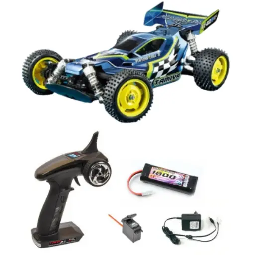 [TA58630L] Buggy Plasma Edge II TT02B + Pack Radio Racer 3S + Accu NiMH 1800mAh + Chargeur + Servo - Tamiya 58630L - 1/10