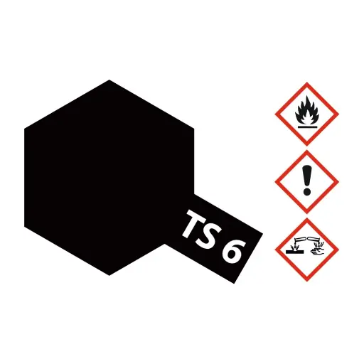[TA85006] Peinture acrylique en spray - Noir Mat TS6 - Tamiya 85006 - 100ml
