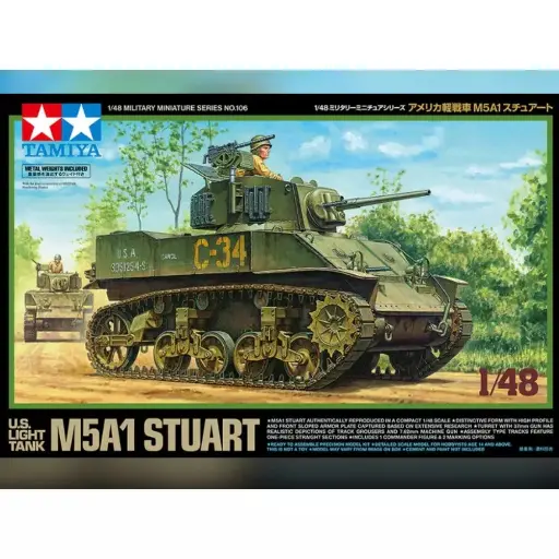 [TA32606] U.S. Light Tank M5A1 Stuart - Tamiya 32606 - 1/48