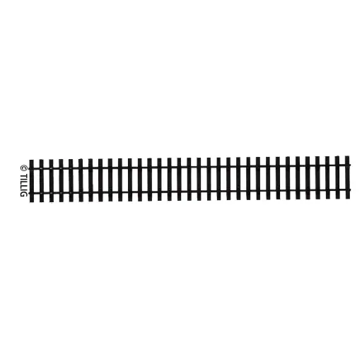 [TI85018] Bande de traverse droite 228 mm - Tillig Bahn 85018 - HO 1/87