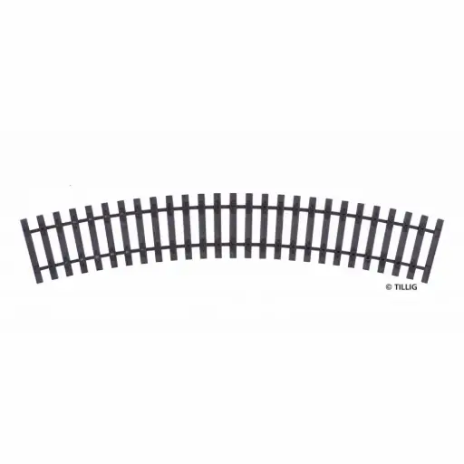 [TI85040] Bande de traverses courbe Elite R11 366 mm 30° code 83 - Tillig Bahn 85040 - HO 1/87 - 2R