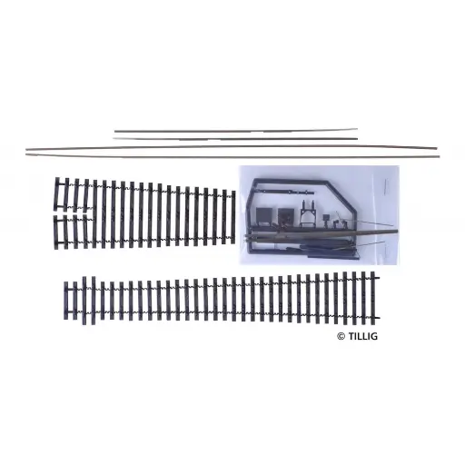 [TI85445] Aiguillage droit ou gauche en kit - Tillig Bahn 85445 - HO 1/87
