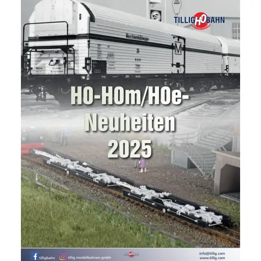 Catalogue Tillig bahn 2025 nouveautés HO/HOe/HOm 1/87