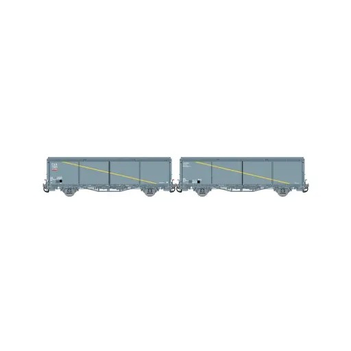 [TRAINS16033] Set de 2 wagons SNAV toits bas EVS - Trains160 16033 - N 1/160 - SNCF - Ep IV-V - 2R