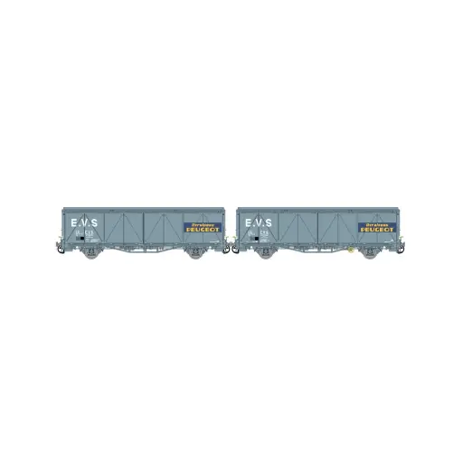 [TRAINS16040] Set de 2 wagons SNAV toits hauts PEUGEOT - Trains160 16040 - N 1/160 - SNCF - Ep IV - 2R