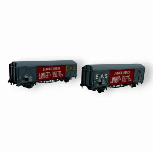 [TRAINS16044] Set de 2 wagons SNAV toits hauts EVS Lambert & Valette - Trains160 16044 - N 1/160 - SNCF - Ep III - 2R