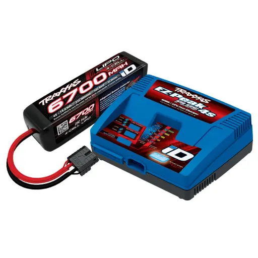 [TR2998G] Pack chargeur EZ-Peak Plus et batterie Lipo 4S 6700mAh - Traxxas 2998G
