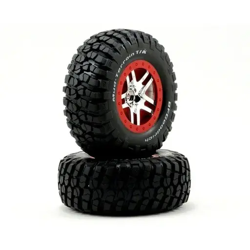 [TR6873R] 2 Pneus BFGoodrich 2.2/3.0 + jantes SCT - Traxxas 6873R