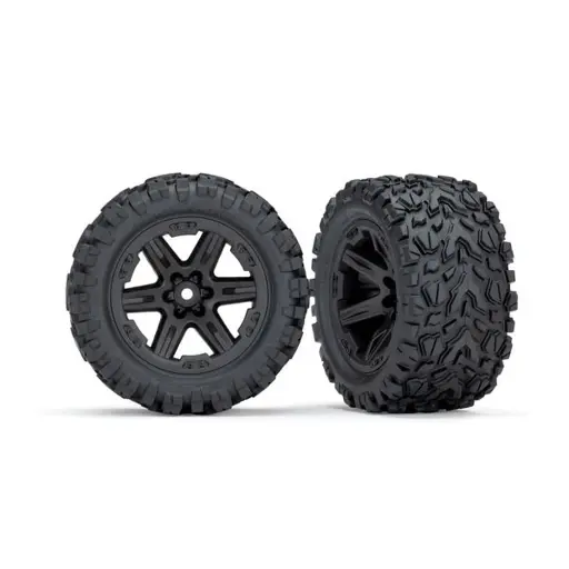[TR6774] 2 roues 2.8 RXT noir AV et ARR Rustler 4x4 VXL - Traxxas 6774 - 1/10