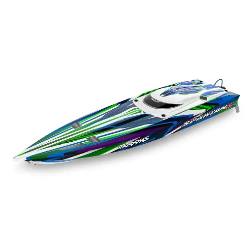 [TR103076-4-GRN] Offshore Spartan SR VXL 6S Rouge RTR - Traxxas 103076-4-GRN