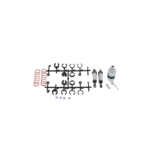 [TR3760A] 2 amortisseurs d'origine gris long complet - Traxxas 3760A
