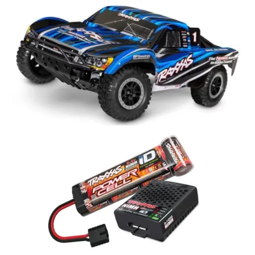 [TR58234-8-BLUE] Slash 2wd XL-5 RTR Clipless + accus, chargeur - Traxxas 58234-8-BLUE - 1/10