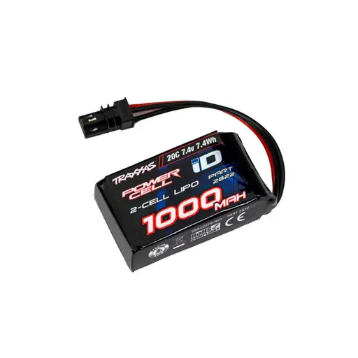 [TR2822] Batterie LiPo 1000mAh 7,4V 2 cellules 20C - Traxxas 2822