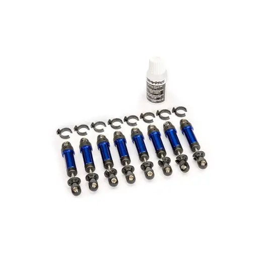 [TR9864-BLUE] Amortisseurs GTM en Aluminium 6061-T6 (x8) - Traxxas 9864-BLUE