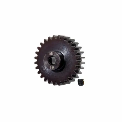 [TR6467] Pignon moteur 28 DTS renforcé - 1.0 Metric Pitch - 5 mm - Traxxas 6467
