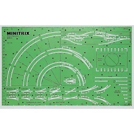 [TR66600] Pochoir Traceur Voie - Minitrix 66600 - N: 1/160