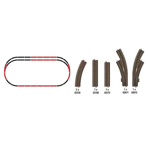 [TR62903] Grand coffret de voies C3 Trix 62903 - HO : 1/87 - Code 83 - Voie C