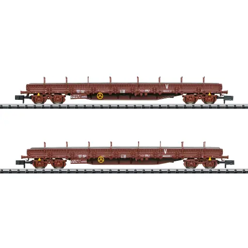 [TR18290] Coffret de 2 wagons plat - Trix 18290 - N 1/160 - SNCF - Ep VI - 2R