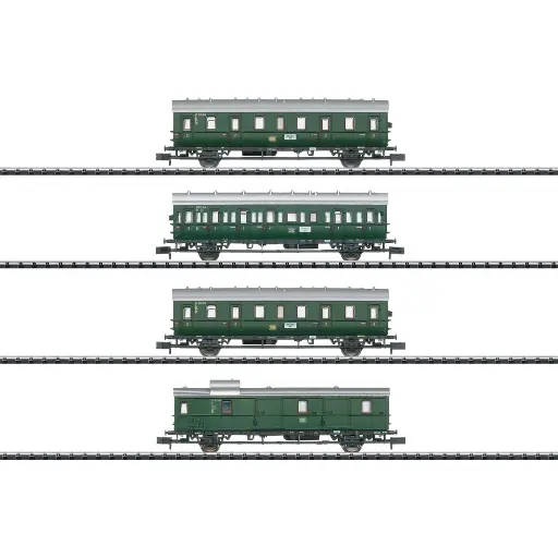 [TR18724] Coffret de 4 voitures  "Service navette autour d'Hambourg" - Trix 18724 - N 1/160 - DB - EP III - 2R