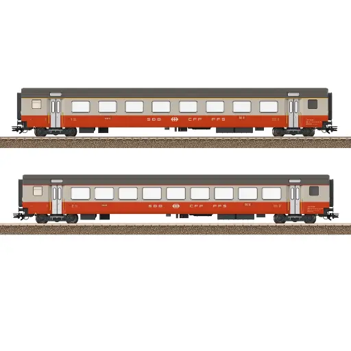 [TR23691] Coffret de voitures voyageurs Swiss Express - TRIX T23691 - SBB/CFF/FFS - HO 1/87 - EP. IV - 2R