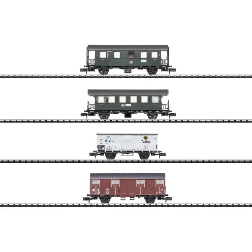 [TR15002] Coffret de wagons DB GmP - Minitrix 15002 - N 1/160 - DB - Ep III - 2R