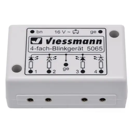 [VI5065] Boîtier électronique de clignotant quadruple pour croix de Saint-André - Viessmann 5065 - HO 1/87 et N 1/160