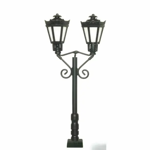 [VI60731] Feu de stationnement double, noir, avec douille, 2 LED blanc chaud - Viessmann 60731 - HO 1/87