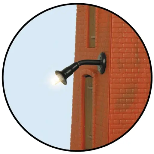 [VI6442] Petite Applique Murale - LED - Blanc Chaud - Longueur 9mm - Viessmann 6442 - N : 1/160