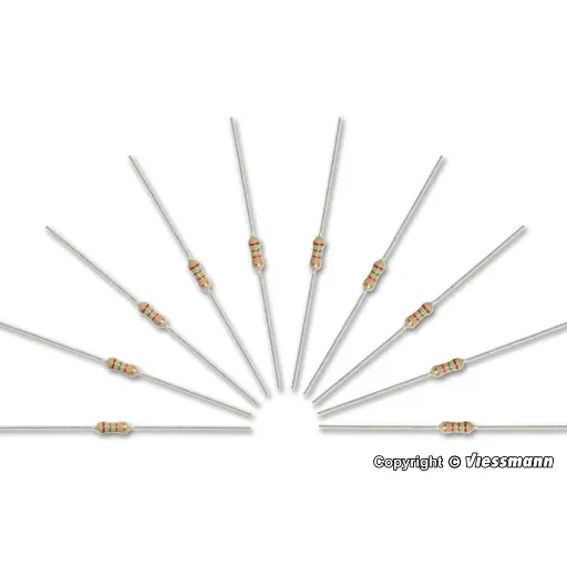 [VI6836] Lot de 10 Fiches Technique - Résistances - 1.5kOhm - Viessmann 6836 - Toutes Echelles