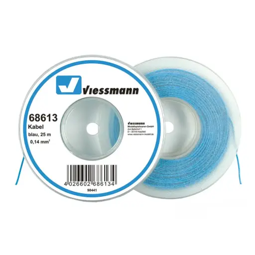 [VI68613] Fils section 0,14 mm², bleu, 25 m - Viessmann 68613